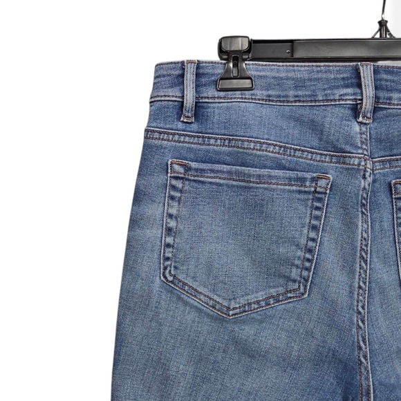 J Jill‎ Demi Bootcut Jeans Womens 6 Petite Fray Hem Cropped Mid Rise - Picture 6 of 10